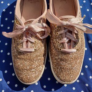 Kate Spade Keds sequin glitter size 10